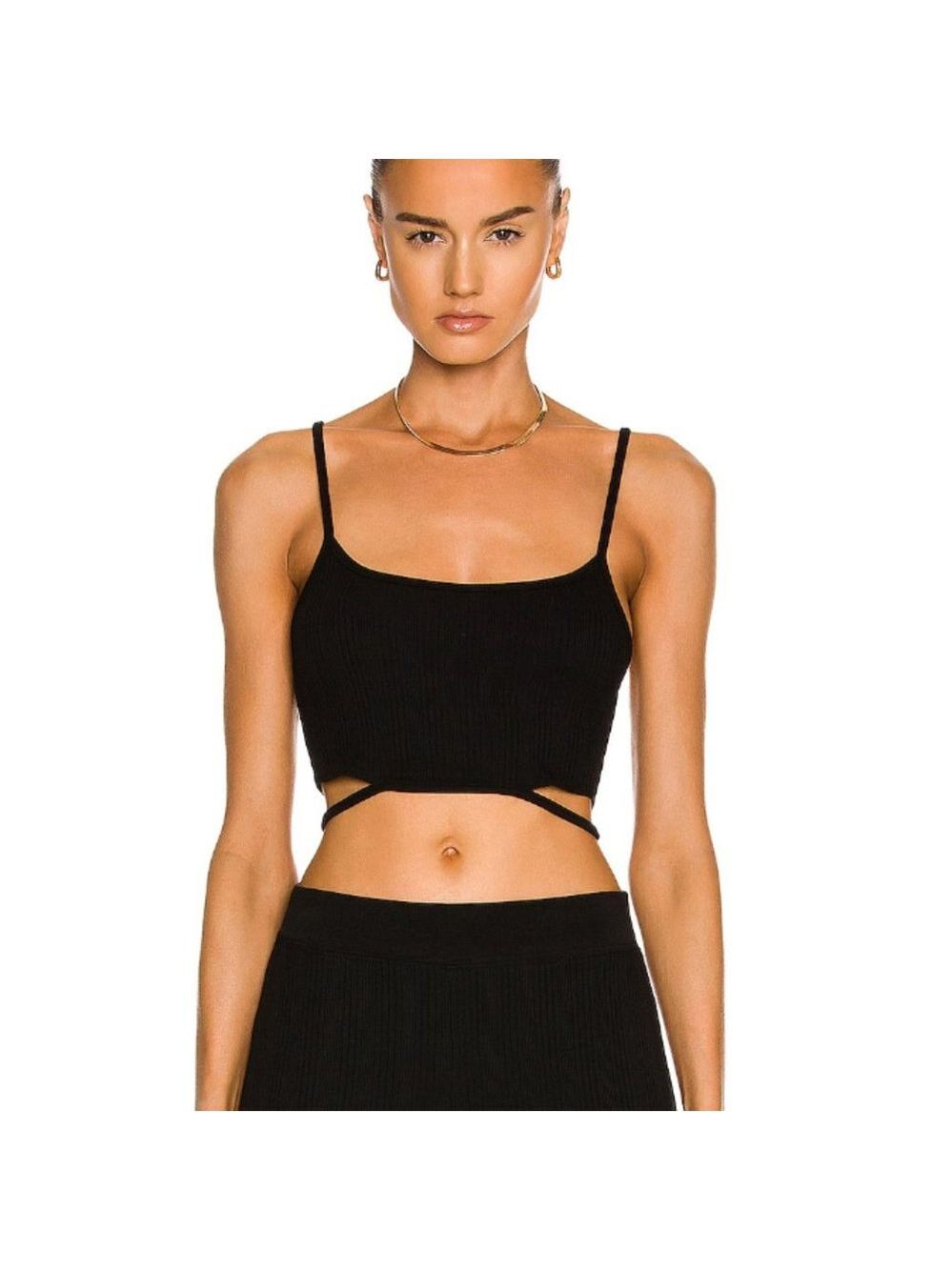 JONATHAN SIMKHAI STANDARD Elliana Everyday Rib Cropped Top